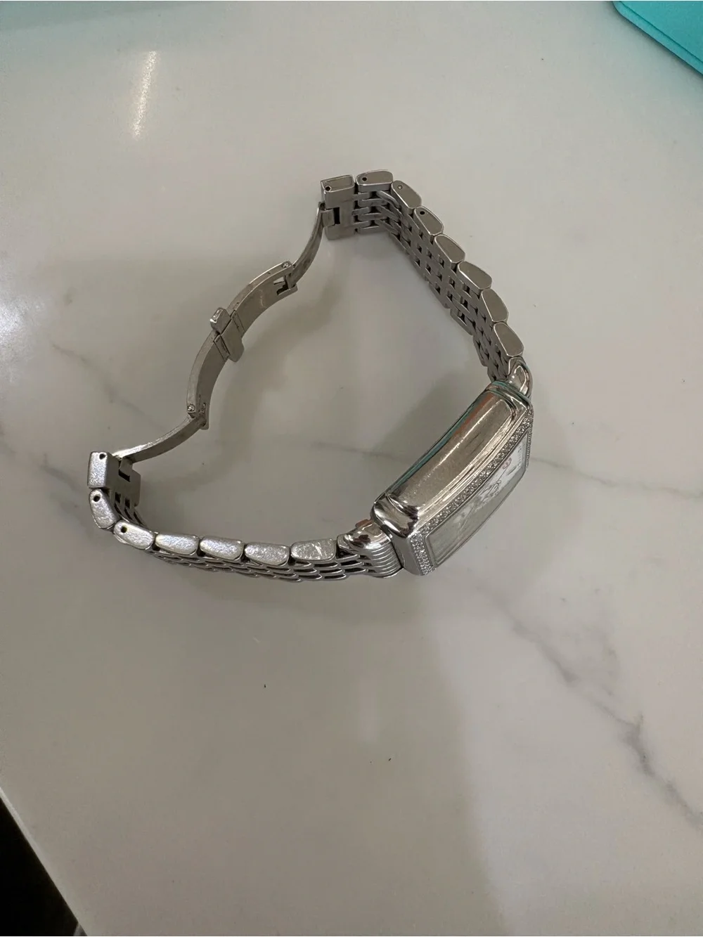 Michele Silver Stainless Steel Diamond-Accent Chronograph Watch
